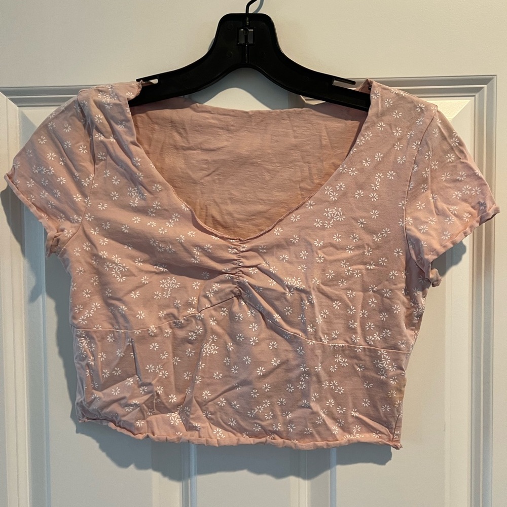 SHEIN Light Pink Floral Blouse